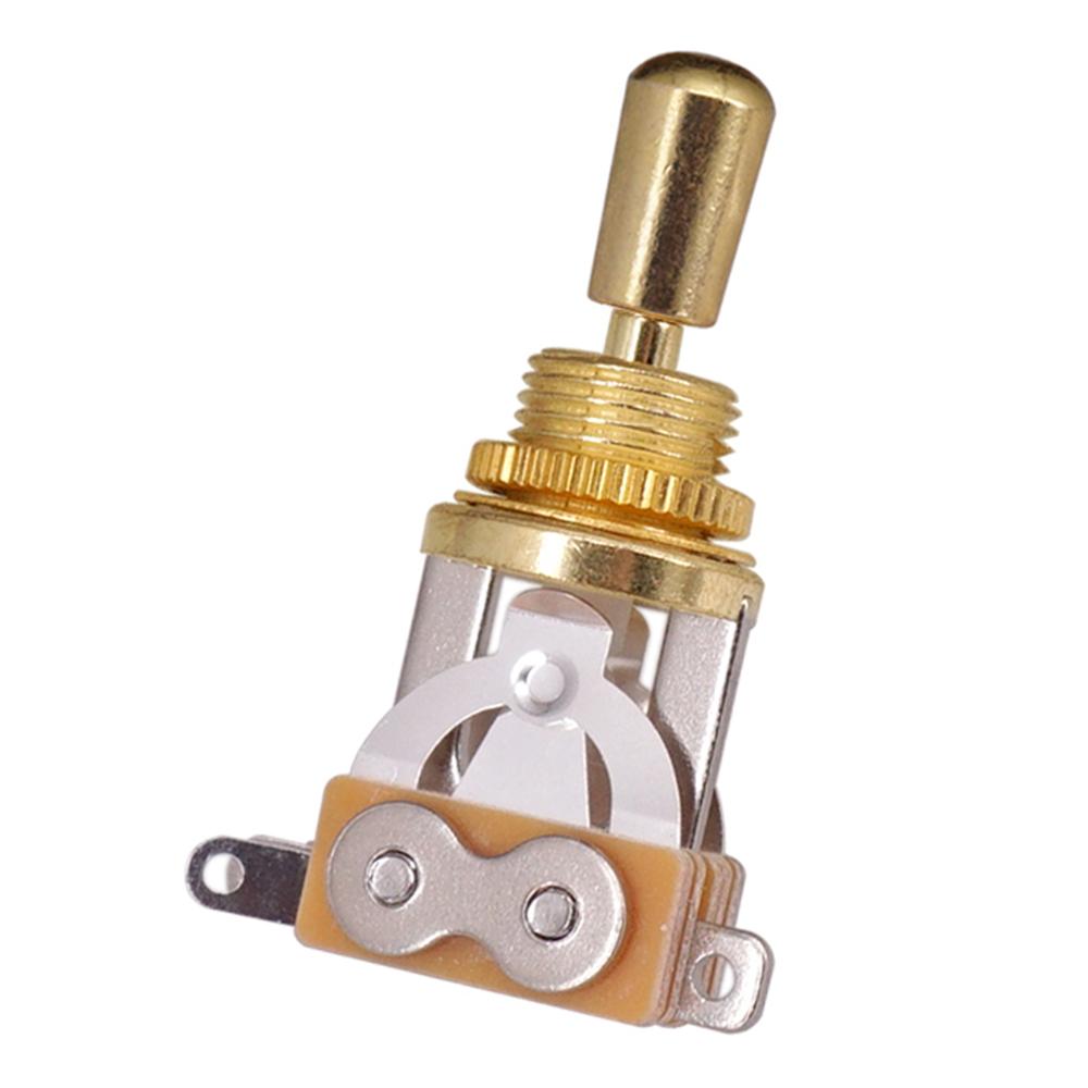 3 Way Short Straight Guitar Toggle Switch Pickup Selector with Brass Hat Compatible with Gibson Les