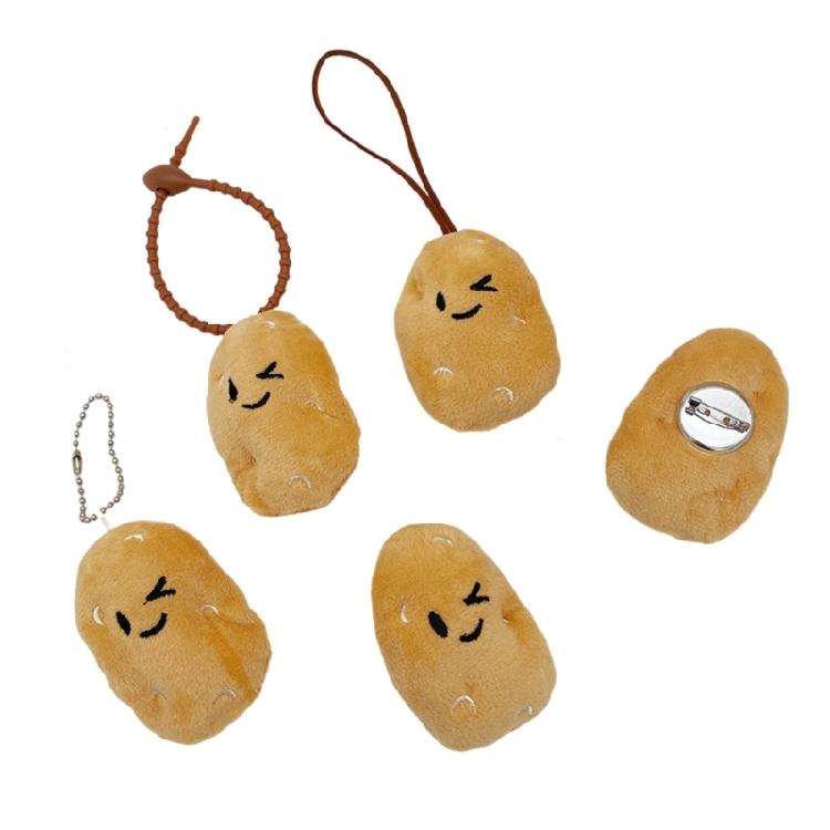 Набор из 10 ручных миниатюрных картофельных брелоков и значков-брелоков, многофункциональный держатель для ключей для стильных людей