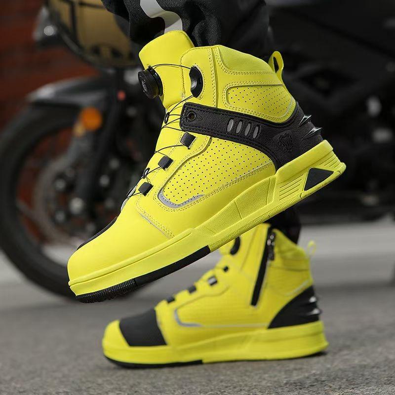 Motorcycle Boots Men Biker Shoes Man Moto Sneaker Men Ankle Boots Microfiber Leather Adventure Motocross Shoes Boots for Men