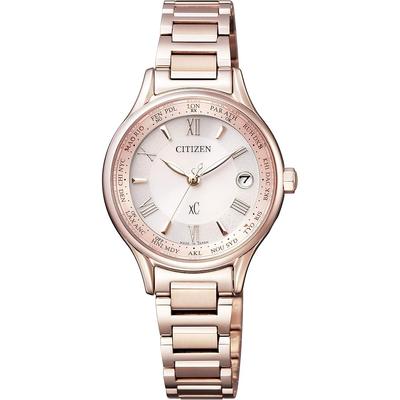 Солнечные часы Citizen xC Eco-Drive, водозащита 100 м, цвет лепестков сакуры, титановый корпус, сапфировое стекло, аналоговые, женские, подарок