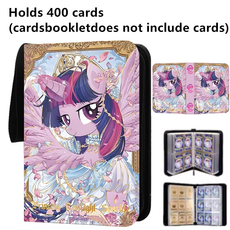 My Little Pony 400pcs/900pcs Card Album Book Folder 4/9 Card Slots Collections Zipper Double Pocket Zipper Card Binder Holder