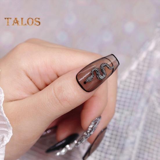 60Pcs/Box Snake Nail Charms with Rhinestones Elegant And Fashionable Nail Art Accessories for Women And Girls