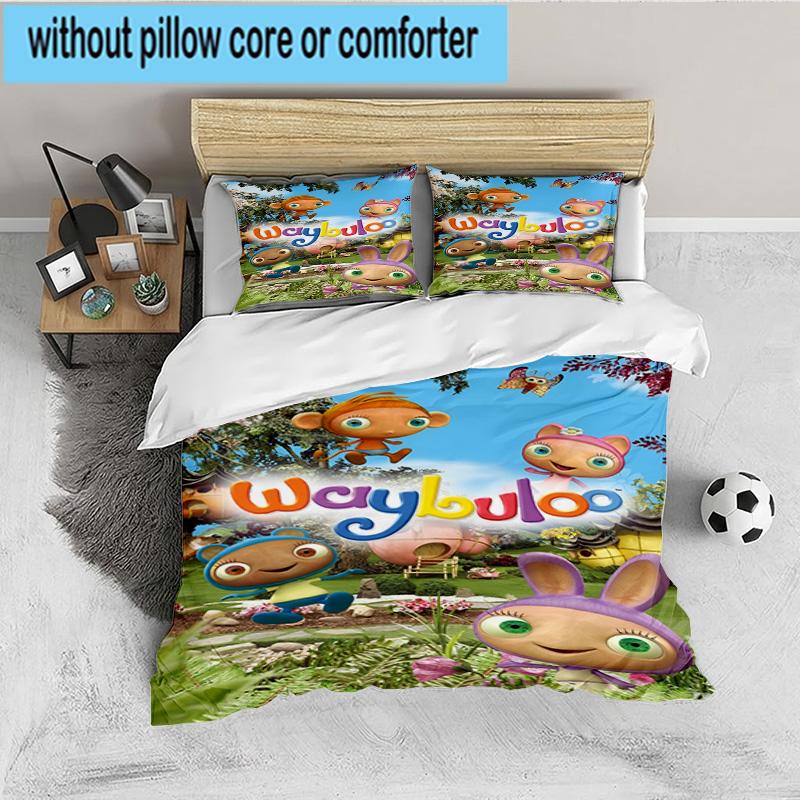 Waybuloo Adventures 3PCS Bedding set,Ideal for 1pc Duvet Cover And 2pcs Pillowcases Perfect for Fan gift,Ideal for Bedroom, Dormitory