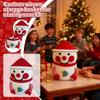 Cute Snowman Cartoon Round Cotton Rope Storage Bucket Desktop Woven Storage Basket Snack Storage Box