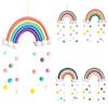 Macrame Rainbow Clouds Tapestry Handmade Room Decoration Delicate Photo Prop  Home