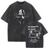 Винтажная стираная оверсайз футболка с графическим принтом MF Doom для фанатов хип-хопа