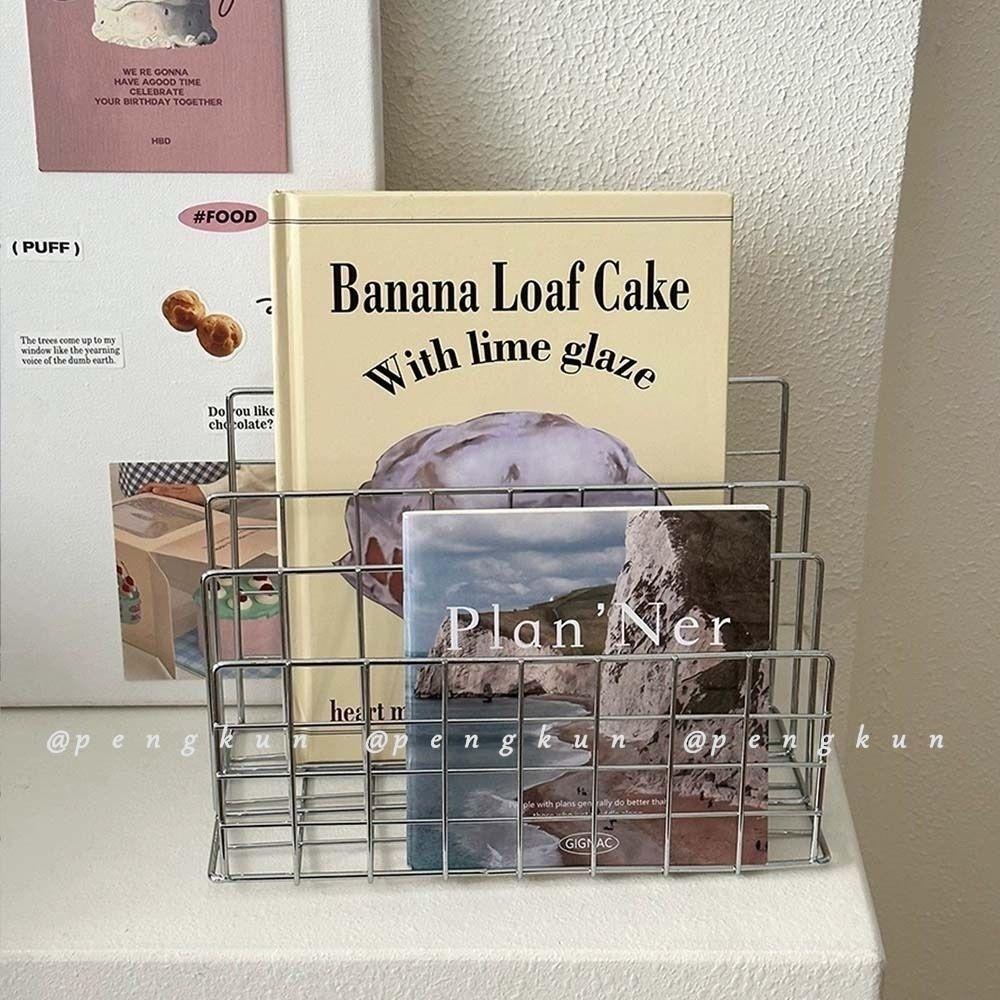 1 шт. Трехъярусная железная полая книжная полка для журналов, держатель для хранения газет, органайзер, книжная полка, домашняя полка, корзина для хранения