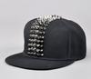 56-60Cm Adjustable Flat Brim Baseball Cap Punk Style Plastic Rivet Decoration Hat Outdoors Hip-Hop Street Dance Sun Football Hat