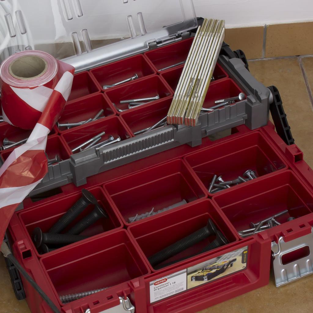 Keter Ящик для инструментов Консольный Профессиональный Органайзер с двумя органайзерами 17186819