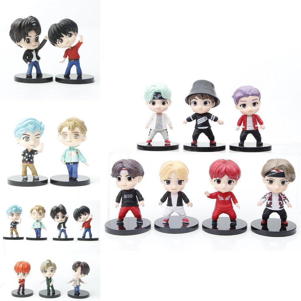 Bangtan Boys Bt21 Tiny Tan Figurine Collection 7pcs Of Cute And Vividly Colored Pvc Statues For Fans