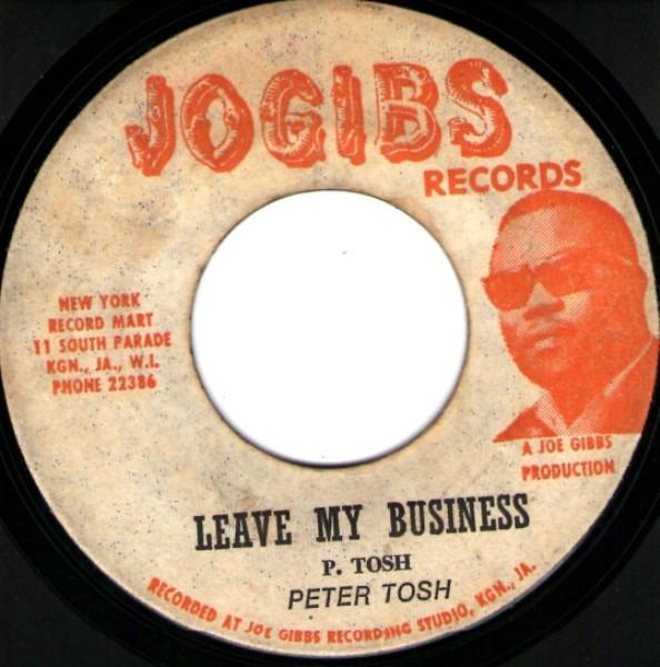 7-дюймовая пластинка PETER TOSH Leave My Business NONE Jogibs Records 1971 Ямайка Регги Ска Даб Б/у