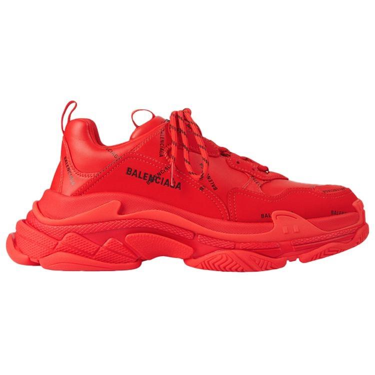 Balenciaga Triple S Allover Logo Red Women's 524039W2FA16010