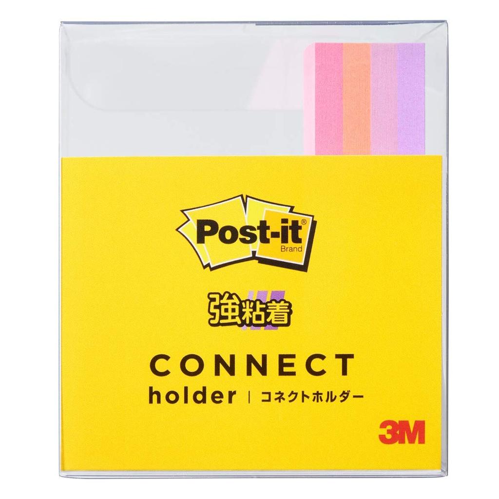 Strong Adhesive Note Connect Holder Flamingo 75 X 75 Mm 45 Sheets X 4 Colors Post-it 654SS-MC-7-C