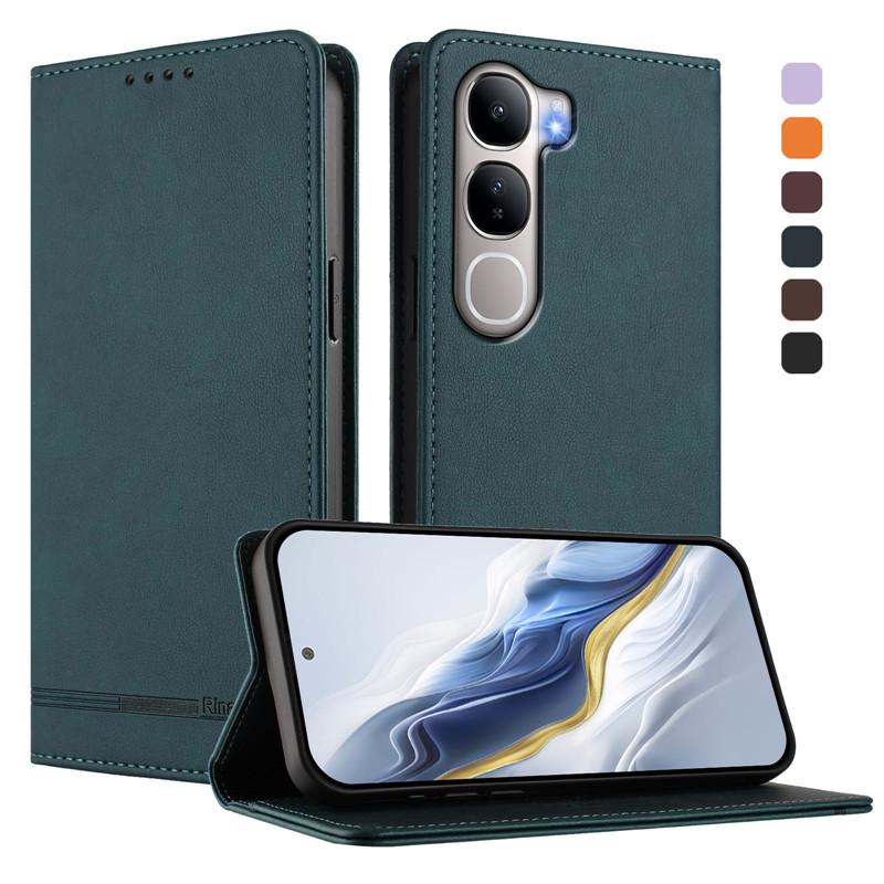 Кожаный Ретро Противоугонный Кошелек Чехол-книжка Для VIVO Y31 5G Y33 Y30 Y11 2023 Y12 Y22 Y21 Чехол Чехол для телефона Магнитная застежка Слот для карт