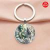 2d Dragon Themed Keyring With Glass Alloy Material For Gift And Collectors