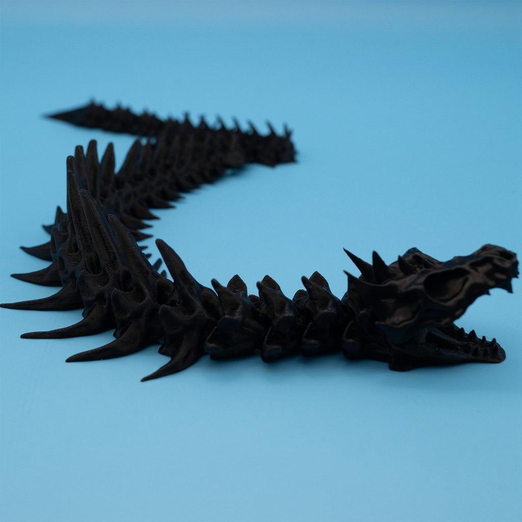 3D-печатные подвижные кости змеи, игрушки-кости животных, украшения для дома, комнаты, автомобиля, настольные украшения, суставы могут двигаться, крутые игрушки-кости змеи, напечатанные на 3D-принтере