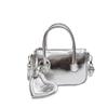 With Love Pendant Silver Handbag Leather Saddle Bag Elegant PU Bowling Bag  Girls/Female