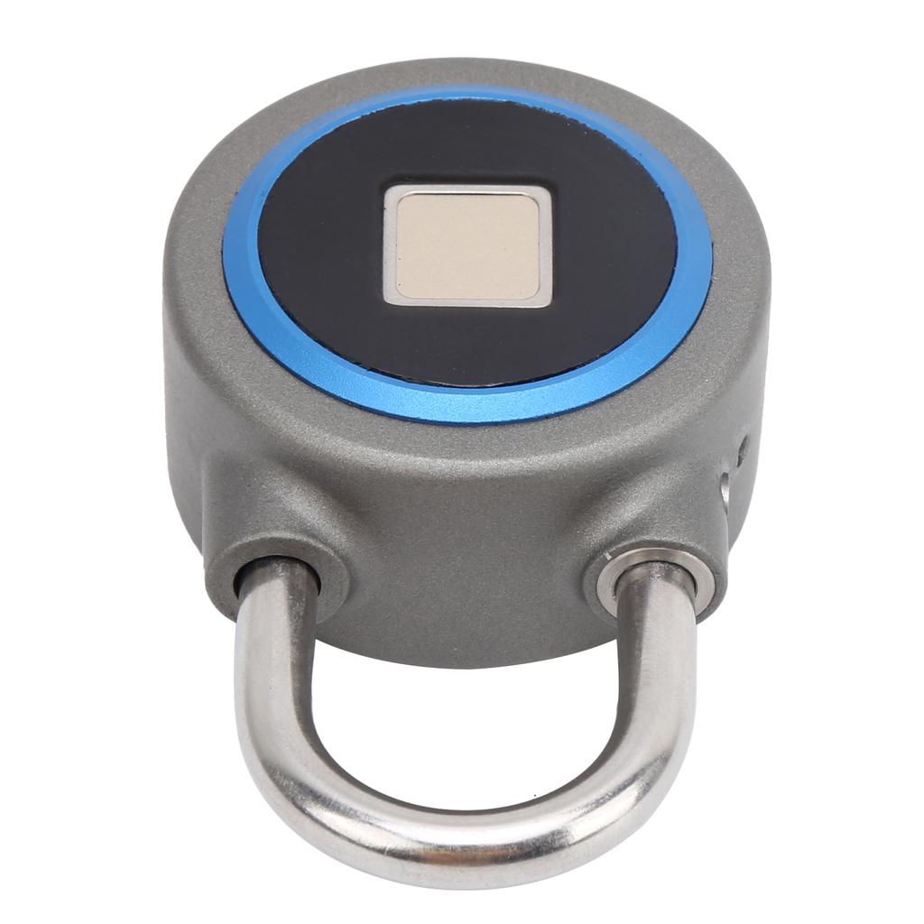 Fingerprint Portable Lock Smart Padlock Keyless AntiTheft Security Door Tool IP65 Waterproof for Bag Drawer Suitcase(Gray Blue )