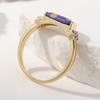 Vintage Inlaid Purple Stone Women's Ring Ethnic Gold Color Hand Carving Daily Wear Party Jewelry Anniversary Gift