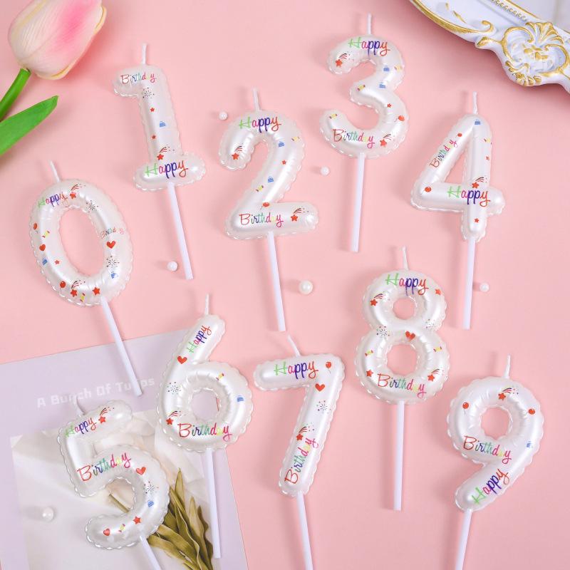 Золотые свечи-цифры 0-9 для украшения торта на вечеринки по случаю дня рождения