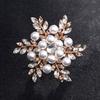 Женская элегантная брошь в форме снежинки, блестящие стразы, инкрустированная булавка, воротник, шаль, шарф, значок, аксессуары для костюма