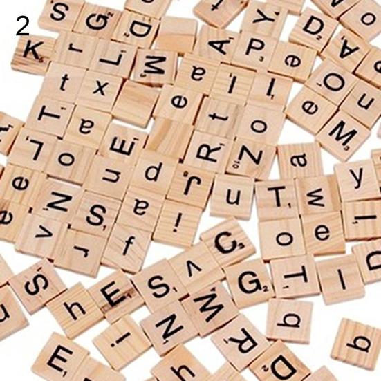 100 шт. деревянные плитки с алфавитом, буквы, числа, поделки, детские развивающие игрушки