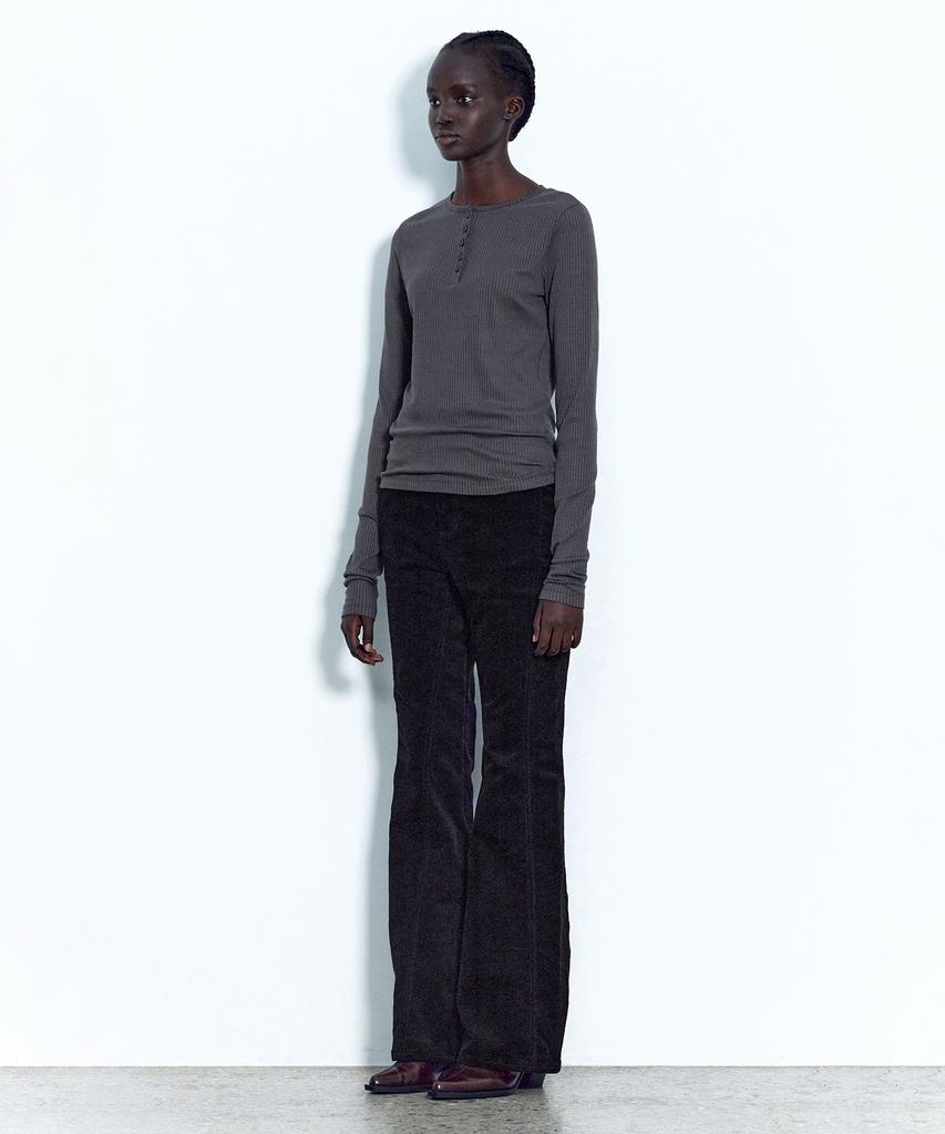 INSILENCE WOMEN Twill Cotton Spandex Pants Black