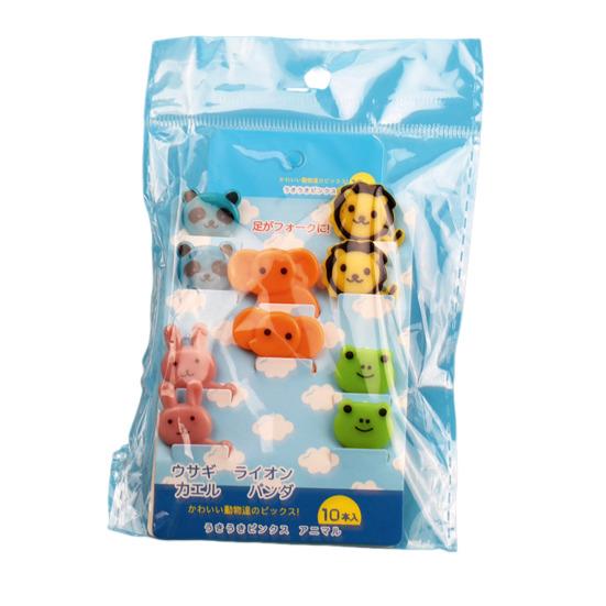 10 шт. вилки для фруктов в виде животных из мультфильмов, торт, десерт, еда, палочки, львы, жирафы, слоны, животные, зубочистки, креативные инструменты для презентации еды для детей