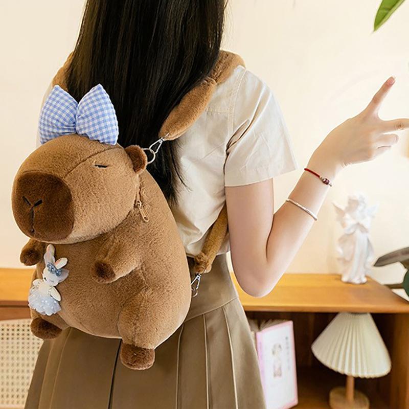 35 см Капибара плюшевый рюкзак кавайная плюшевая кукла меховая сумка детская сумка сумка через плечо мини рюкзак сумки подарки для друга