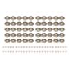 50 Sets Pants Button 17mm Bronze Circle Star Pattern Stainless Steel Pants Rivets with 2x6.5mm