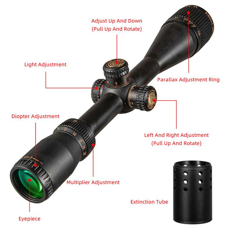 NSIRIUS 6-24X44 AOE Hunting Scope Red Special Crosshair Scope Scope for Hunting Scope Tactical Scope