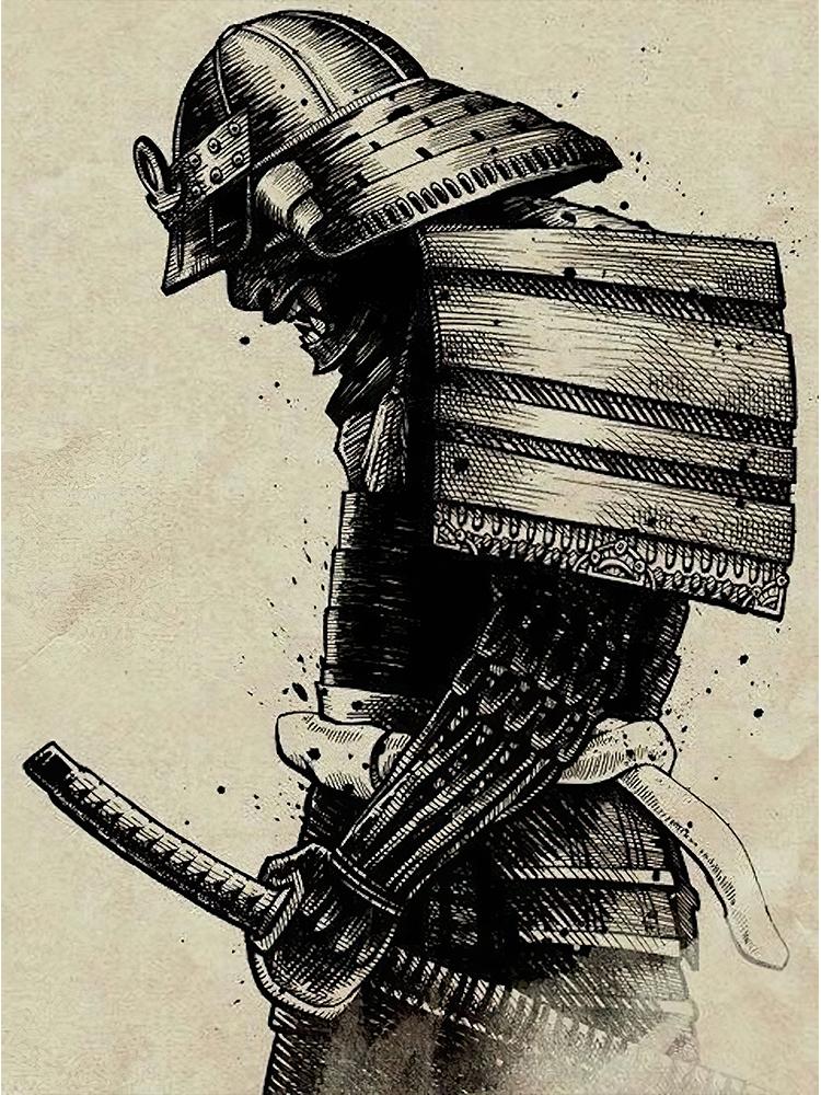 Ретро Япония Самурай Дзен Бусидо Плакат Печать Холст Картина Аниме Игра Настенная Картина Для Гостиной Домашний Декор Cuadros