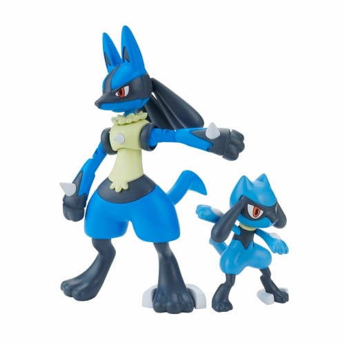BANDAI SPIRITS Pokemon Plastic Model Collection 44 Select Series Riolu & Lucario Color-coded Plastic Model