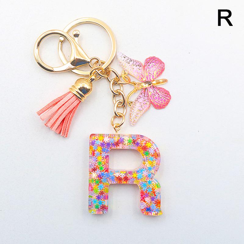 AZ 26 Буква Подвеска Брелок Кисточка Бабочка Подвески Брелоки Женские Украшения Сумка Автомобиль Брелок Подвеска