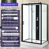 Luxury Waterproof Rectangular Tempered Glass Shower Partition Screen for Hotel Bathrooms