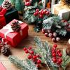 Red Berries Fake Cedar Pine Plastic Faux Pine Lifelike Natural Looking  Home Decoration