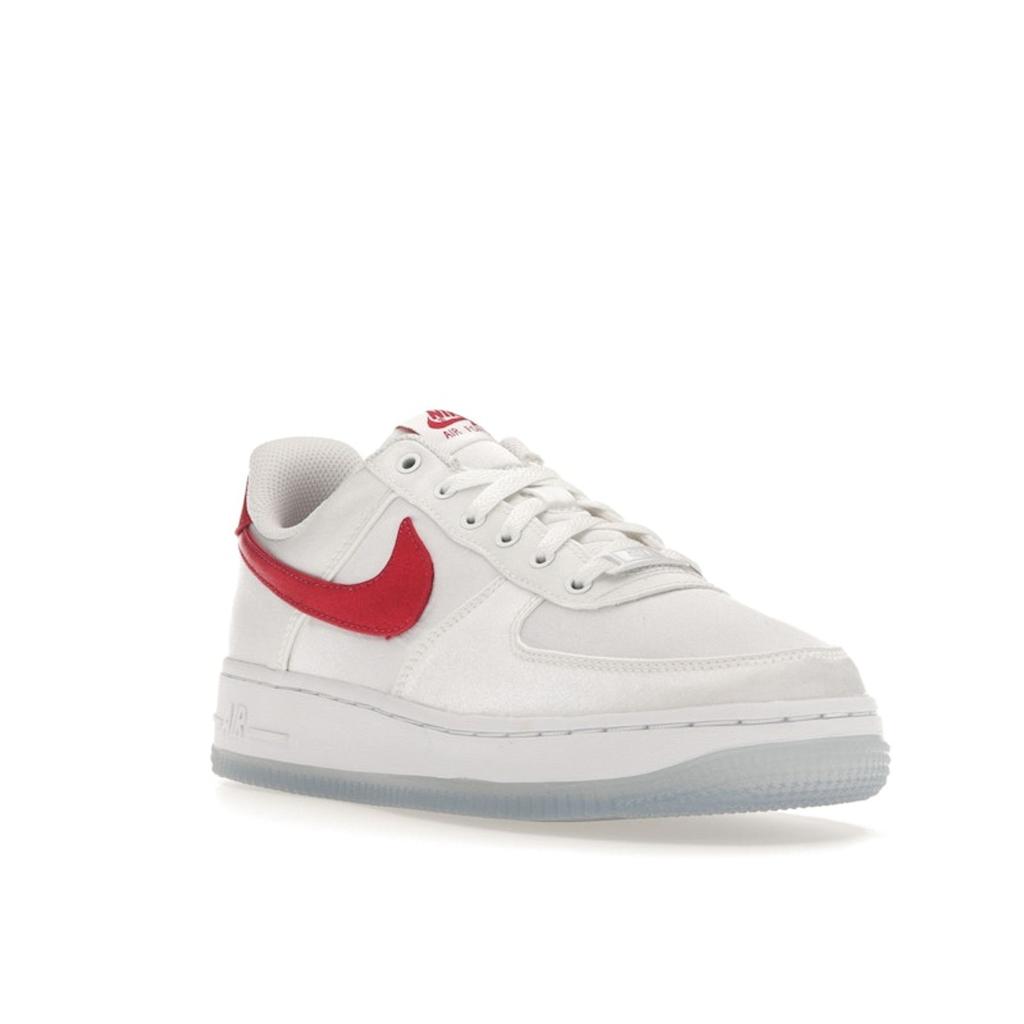 Nike Air Force 1 Low Satin - Белые красные женские кроссовки для спортзала DX6541-100