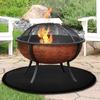 Коврик для костра Blcak, круглый коврик для костра, огнестойкий, 3-слойный, утолщенный коврик для углей, многоразовый, водонепроницаемый, для защиты гриля