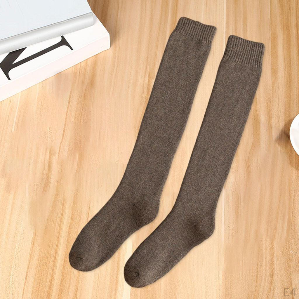 1 Pair Mens Knee High Long Socks Thick Thermal Size ,Soft Lightweight Crew Sock for Women Unisex