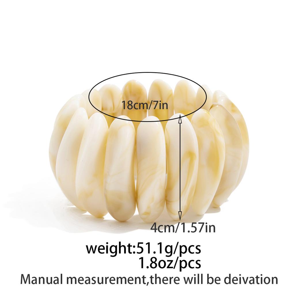 DIEZI 8 Style New Bohemian Beige White Acrylic Resin Bangles Exaggeration Fashion Geometric Wide Bangles Bracelets For Women Men