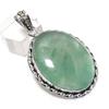 Зеленый Апатит Драгоценный камень 925 Стерлинговое серебро Ювелирная подвеска 2,17"