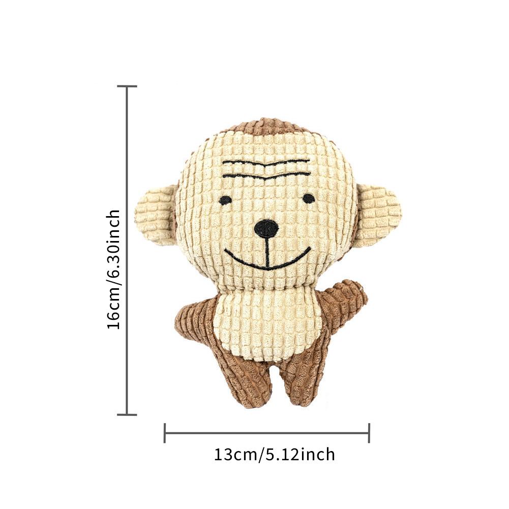 Игрушки-пищалки для домашних собак, в форме животных, плюшевые игрушки-пищалки для жевания для маленьких, средних и больших собак