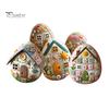 Felt House Diy Egg Kit Patchwork Felt Egg House Craft Kit Handmade Embroidered Easter Eggs Crafting Set For Easter Basket Festive Decor
