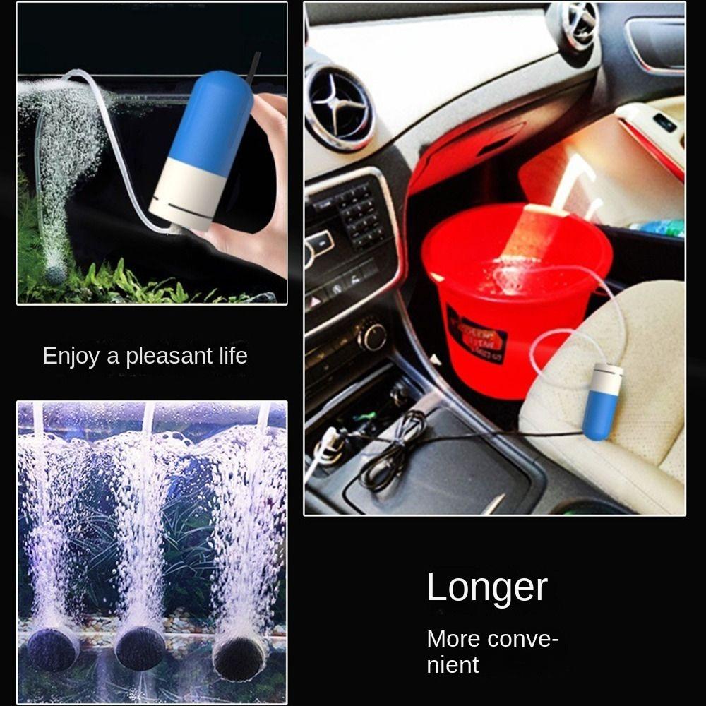 Регулируемая скорость Аквариумный кислородный воздушный насос Ультра тихий Портативный воздушный компрессор Аэратор USB-зарядка Противоскользящий Кислородный аэратор