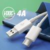 FONKEN Кабель USB C Кабель типа C 4A Шнур быстрой зарядки для OPPO VOOC Flash Charger Charger Кабель для передачи данных Шнур для зарядки Провод Micro USB Кабель для быстрой зарядки