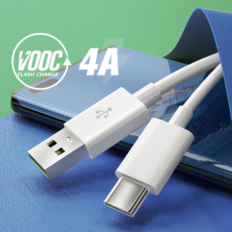 FONKEN Кабель USB C Кабель типа C 4A Шнур быстрой зарядки для OPPO VOOC Flash Charger Charger Кабель для передачи данных Шнур для зарядки Провод Micro USB Кабель для быстрой зарядки