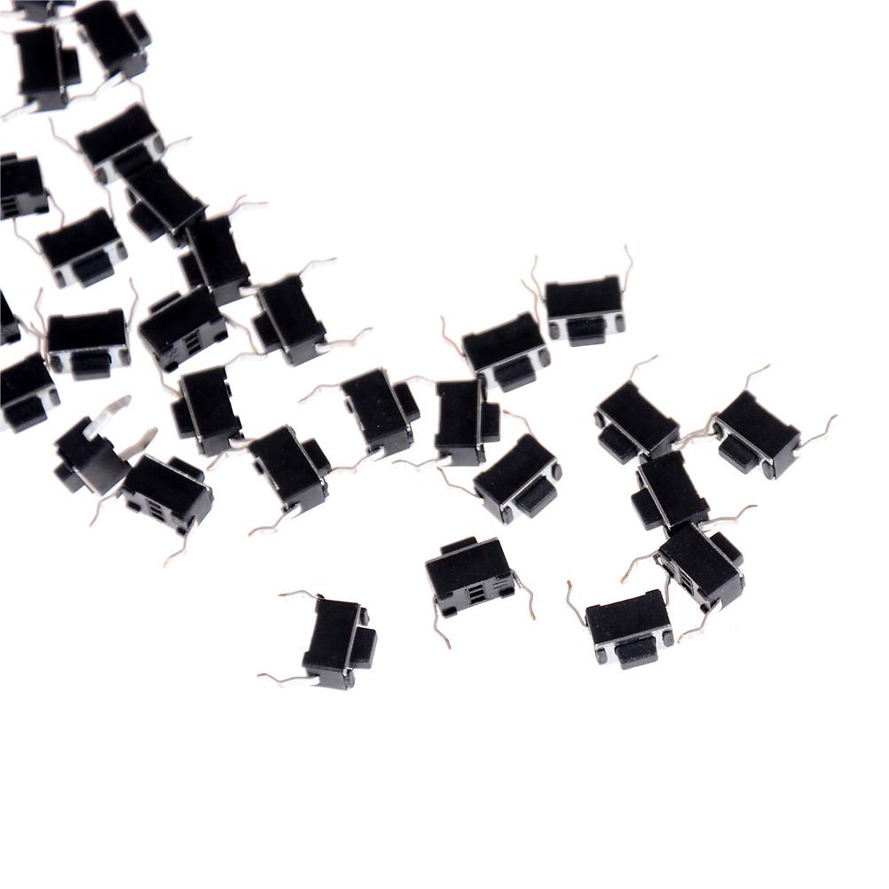 30X тактильный кнопочный переключатель мгновенного такта, 2 контакта, сквозное отверстие 3X6X4, 0,3 мм