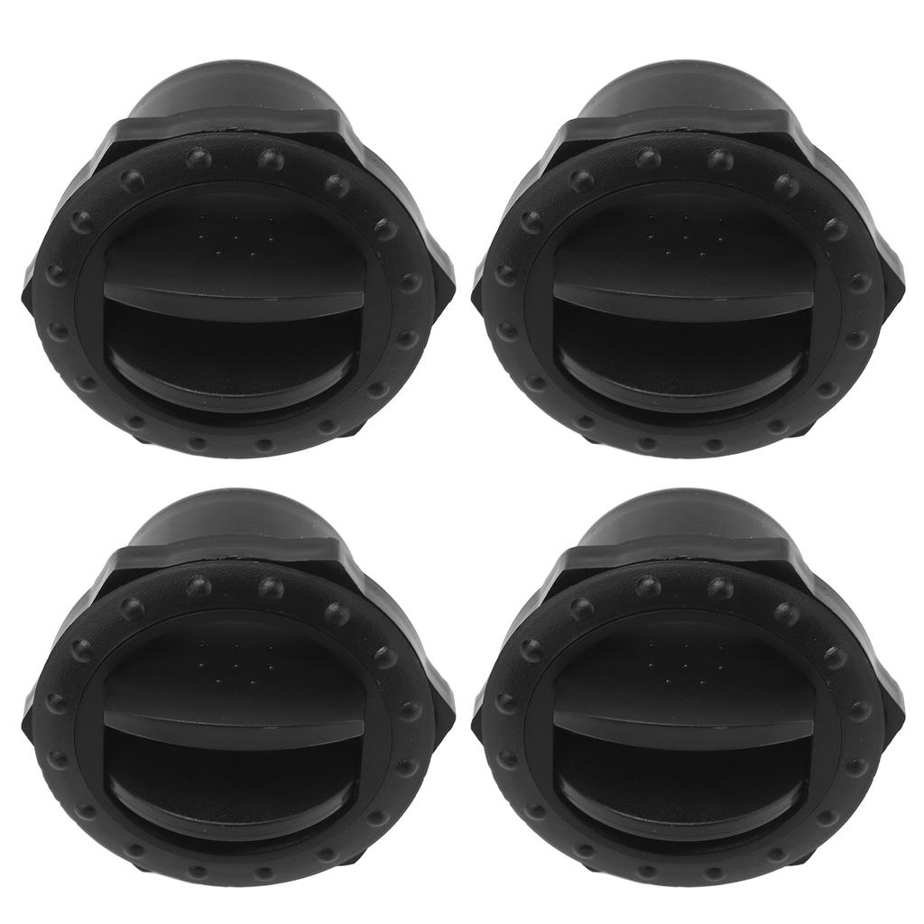 4PCS Dashboard Air Conditioning Outlet Deflector 60mm Hole Universal Knob Style Black for RVs Buses 