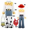Toy Story Woody Dress Up Costume Kids Cosplay Jessie Top+Pants+Scarf+Belt Sets Girls Halloween Carnival Party Fancy Party Outfit