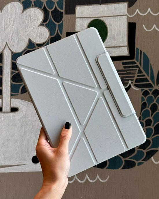 Защитный чехол-книжка с тройным сгибом Buckle 3YAir12Pro122 для планшета Hua - Мягкий свет